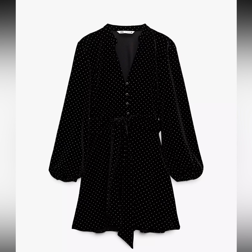 Zara Velvet Studded Dress